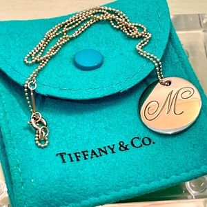 Tiffany & Co. ‘M’ Notes Alphabet Disc Charm Pendant